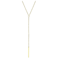 MINET Elegantný pozlátený strieborný náhrdelník tyčka