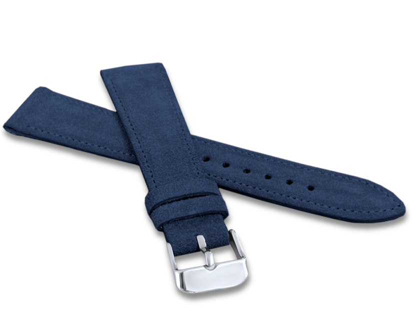 LAVVU Modrý prešitý remienok SUEDE z luxusnej kože Top Grain - 20