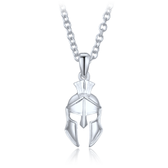 LAVVU Pánsky strieborný náhrdelník spartan helma