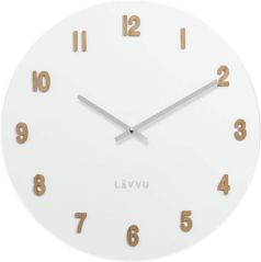 Veľké biele drevené hodiny LAVVU WHITE LCT4070