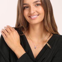 Strieborný prívesok so zirkónmi JVD SVLP0868SH2R200