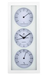 Nástěnné-stolní hodiny s teploměrem a vlhkoměrem JA7071B Lowell 26cm