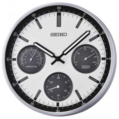 Nástěnné hodiny s tichým chodem a teploměrem Seiko QXA823S
