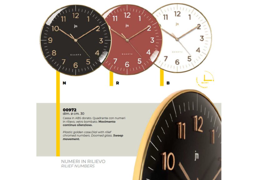 Designové nástěnné hodiny 00972N Lowell 30cm