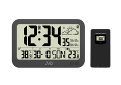 Digitálne rádiom riadené hodiny s predpoveďou počasia JVD RB3565.1