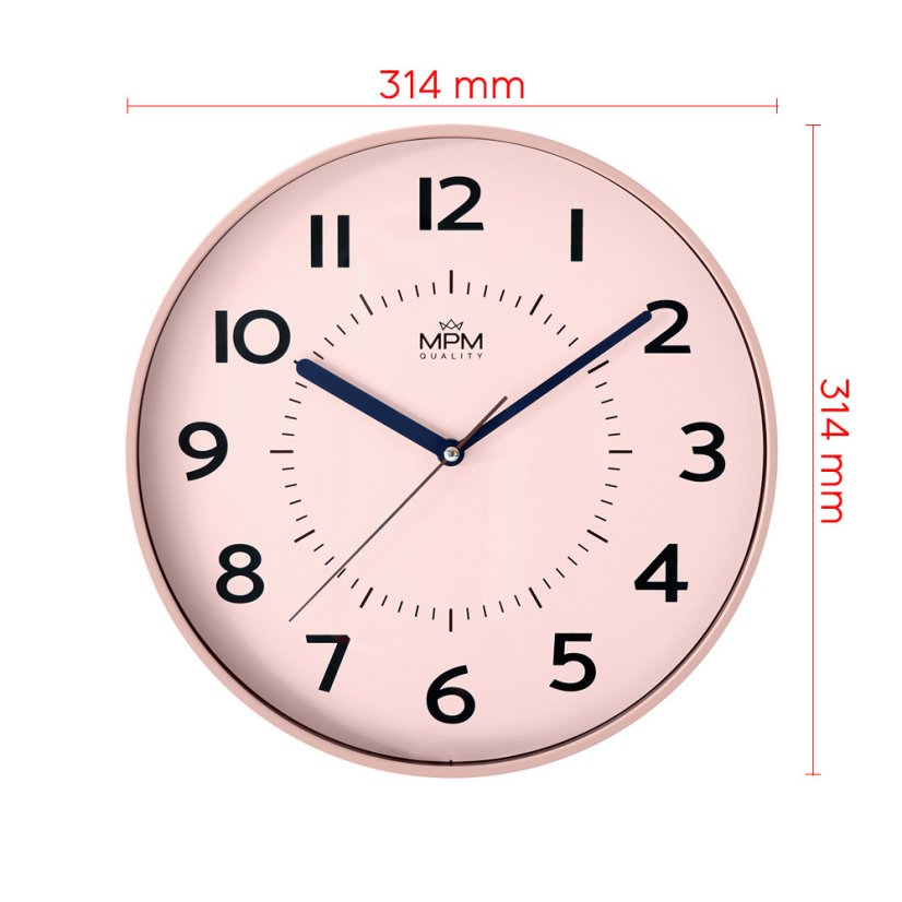 Nástenné hodiny s tichým chodom MPM Heikki - B - E01.4429.23