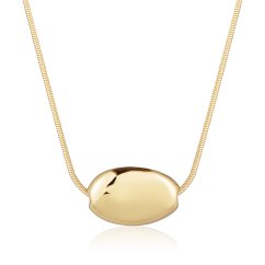 Oceľový pozlátený náhrdelník JVD SSSN0090X20GO50