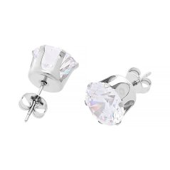 Nerezové náušnice 6476-10 - stříbrné barvy - SER.6476.. 10mm