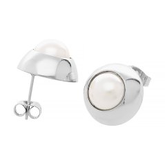 Nerezové náušnice 6934 - stříbrnobílé barvy - SER.6934