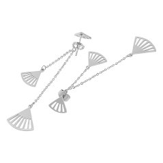 Nerezové náušnice 70115 - stříbrné barvy - SER.70115.A.70