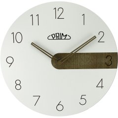 Dřevěné hodiny s tichým chodem PRIM Clear Timber E01P.4128.00