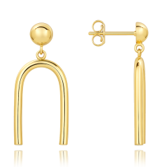 MINET Moderní zlaté náušnice s kuličkou Au 585/1000 1,70g