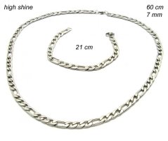 Oceľový náhrdelník + náramok 23962100
