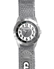 Šedé reflexné detské hodinky na suchý zips CLOCKODILE REFLEX CWX0022