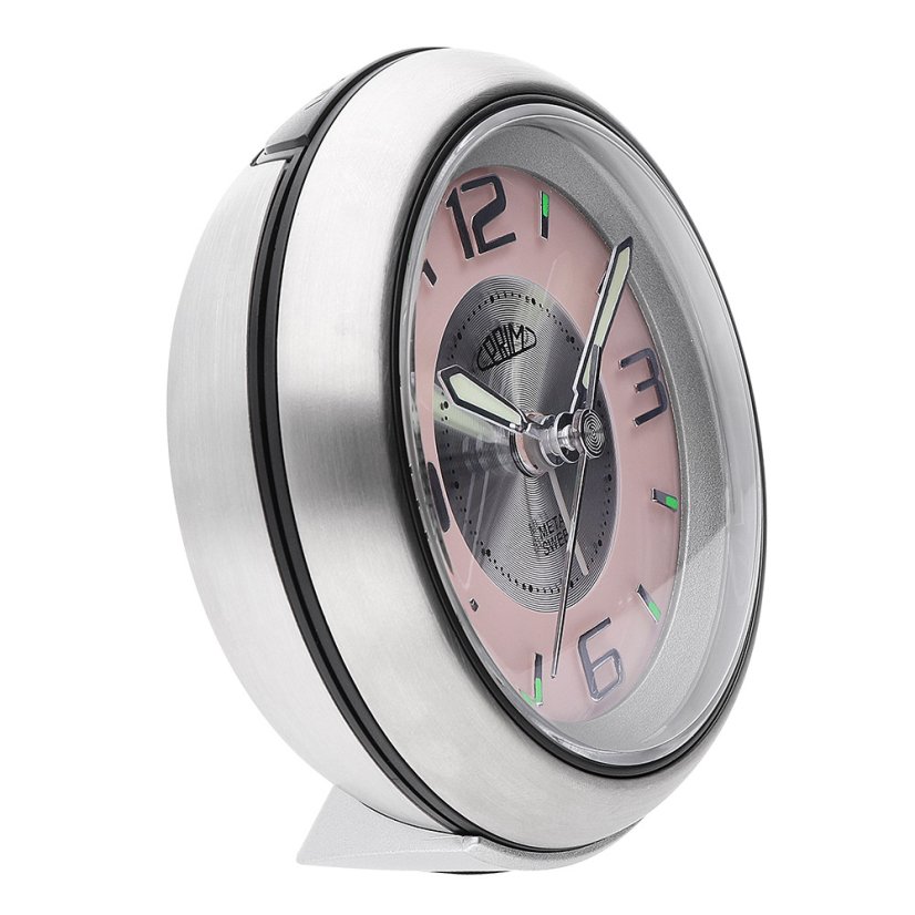 Ručičkový budík s tichým chodom PRIM Retro Alarm - Pink - C01P.3815.7023