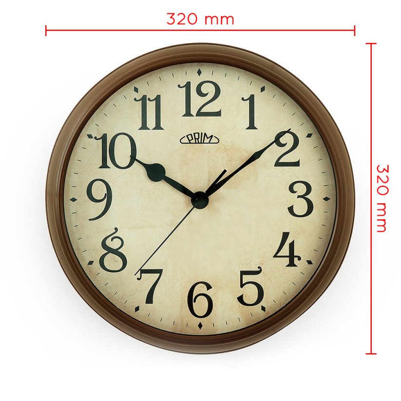 Nástěnné hodiny PRIM Historic-A s tichým chodem (E01P.4137.50) – II. jakost