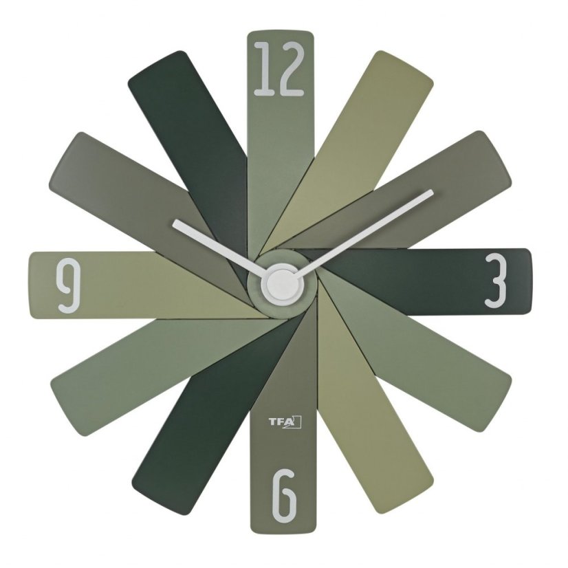 TFA 60.3020.04 - Dizajnové nástenné hodiny CLOCK IN THE BOX - zelené