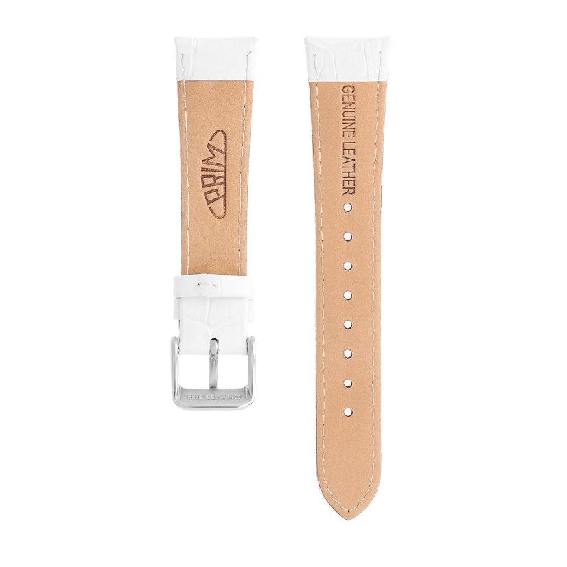 Kožený remienok na hodinky PRIM RB.13106 (20 mm) - biely - RB.13106.2016.0000.L1