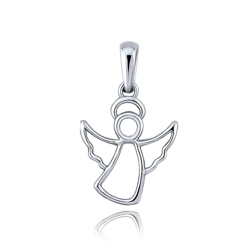 MINET Elegantní zlatý přívěs z bílého zlata anděl Au 585/1000 0,50g