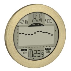 TFA 35.1124.53 - Digitálna meteostanica METEOMAR - zlatý leštený hliník