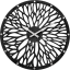 Impozantné čierne drevené hodiny LAVVU WOOD LCT1182