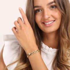 Pozlátený strieborný náramok JVD SVLB0518XK6GO19