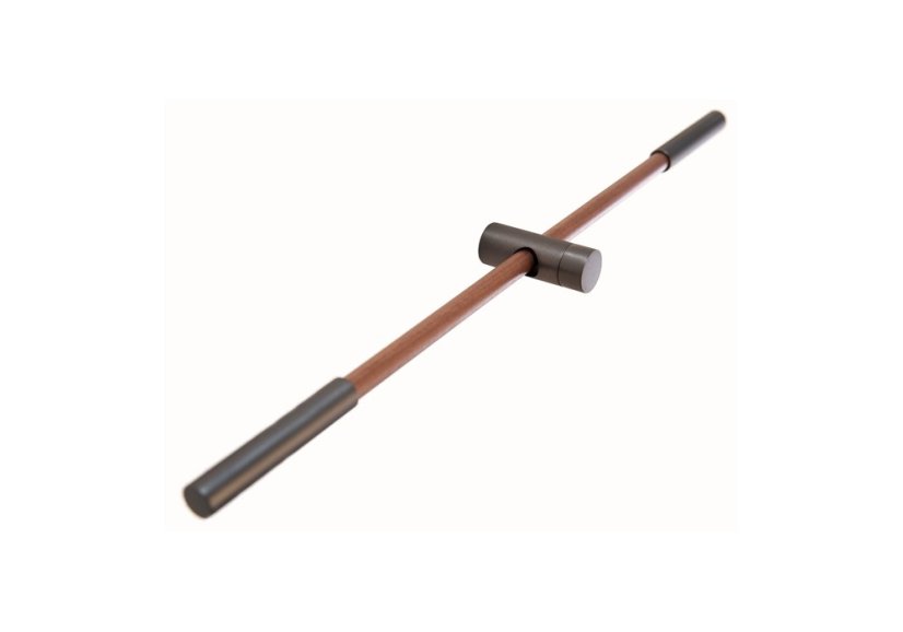 Dizajnové nástenné hodiny Nomon Merlin Walnut Graphite 125cm