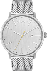 Stříbrné pánské hodinky LAVVU COPENHAGEN MESH LWM0177