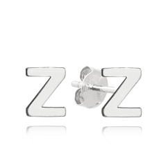 MINET Strieborné náušnice písmeno "Z"
