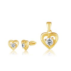 Pozlátená strieborná súprava so zirkónmi JVD SVLS0142SH2GO00