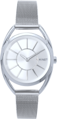 MINET Stříbrné dámské hodinky ICON SILVER s ocelovým řemínkem