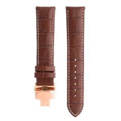 Kožený řemínek na hodinky PRIM RB.13234 (22 mm) - hnědý/pozlacený - RB.13234.2220.5000.XL