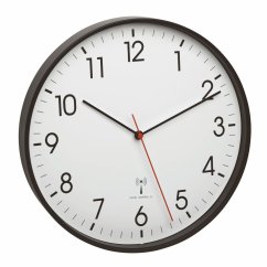 TFA 60.3537.01 - Nástenné hodiny riadené rádiovým signálom - čierne
