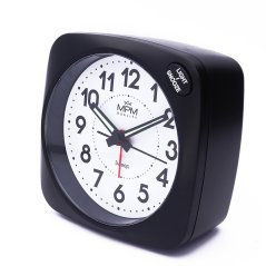 Budík s LED podsvícením a tichým chodem MPM  C01.3968.90