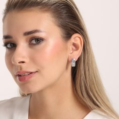 Stříbrné náušnice se zirkony JVD SVLE2231XJ6BI00