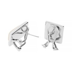 Stříbrné náušnice 8245 - stříbrnobílé barvy - SER.8245