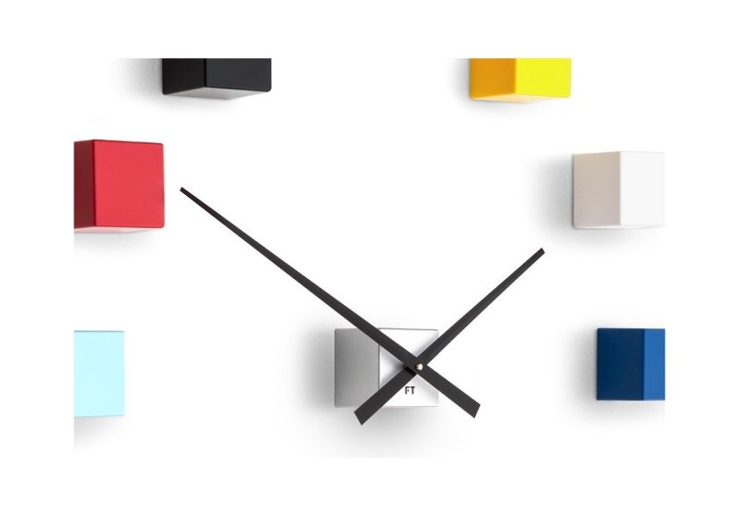 Dizajnové nástenné nalepovacie hodiny Future Time FT3000MC Cubic multicolor