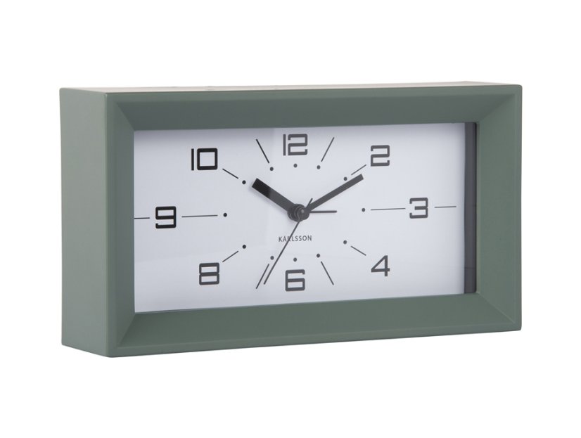 Dizajnové stolné hodiny s budíkom 6066GR Karlsson 20cm