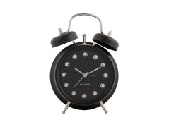 Designový zvoncový budík 6018BK Karlsson 17cm