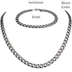 Oceľový náhrdelník + náramok 24333901