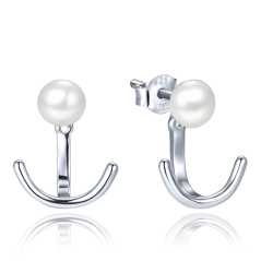 MINET Strieborné náušnice s prírodnými perlami