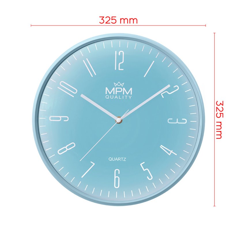 Nástenné hodiny s tichým chodom MPM Tussimi - B - E01.4457.30