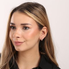 Zlaté náušnice so zirkónmi ZE0806XJ71-6000 (585/1000) 1,6g