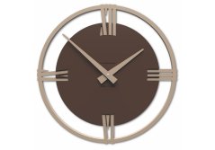 Dizajnové hodiny 10-216 CalleaDesign Sirio 60cm (viac variant dyhy) Farba čokoládová-69 - RAL8017