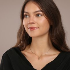 Zlatý přívěsek křížek ZP0478XJ80-5500 (585/1000) 0,55g