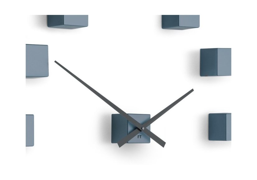 Dizajnové nástenné nalepovacie hodiny Future Time FT3000GY Cubic light grey