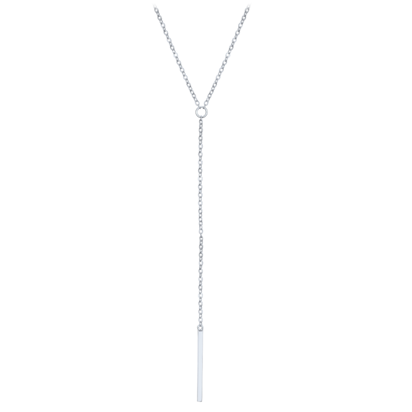 MINET Elegantný strieborný náhrdelník tyčka