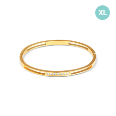 Pozlacený pevný ocelový náramek JVD SSSB0097XI8GOXL