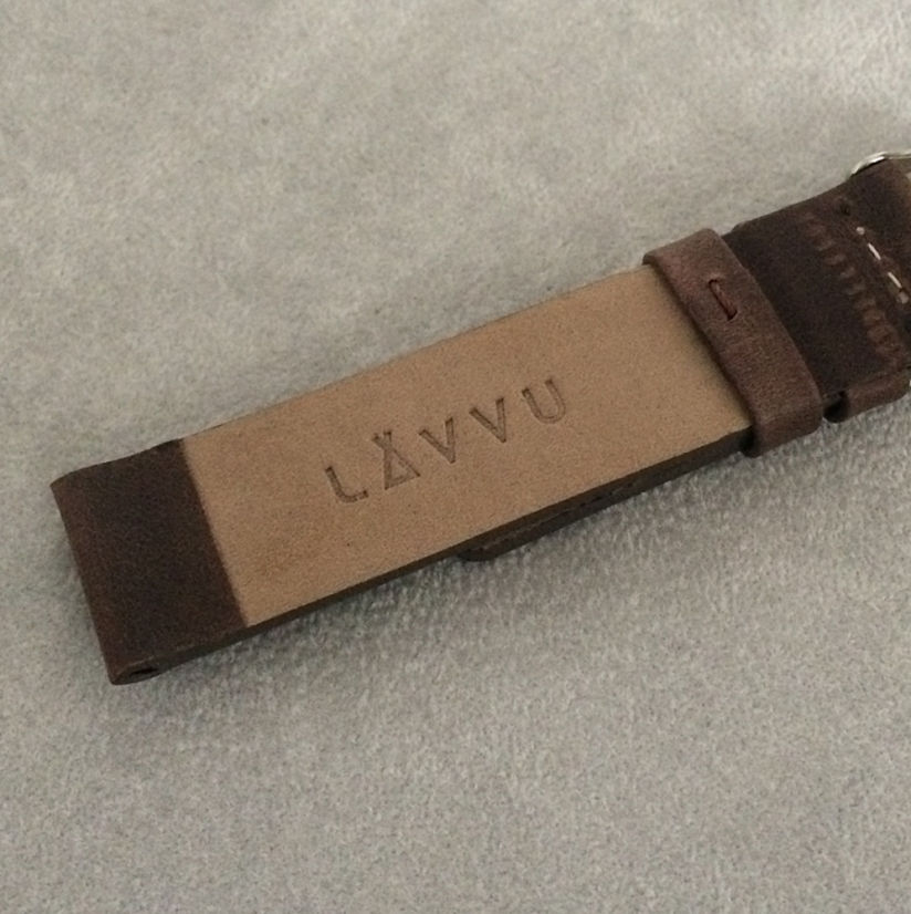 Tmavě hnědý hladký řemínek LAVVU PLAIN z luxusní kůže Top Grain - 18 LSCUC18