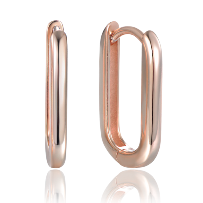 MINET Rose gold strieborné náušnice v talianskom štýle MINET Rose gold strieborné náušnice v talianskom štýle